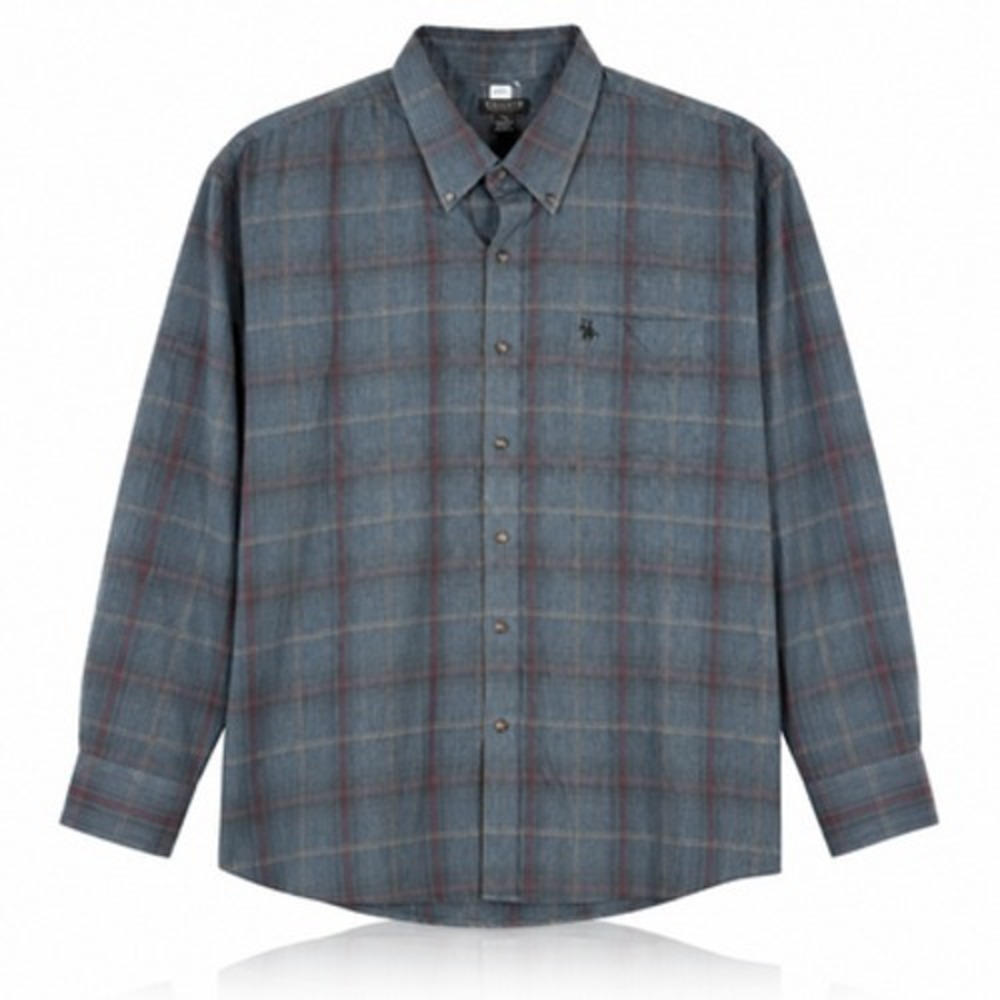 Knight Sportswear Shirt Mens XL Blue Plaid Button Down Pocket Casual